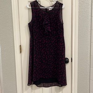 CAbi medium black and purple dress.